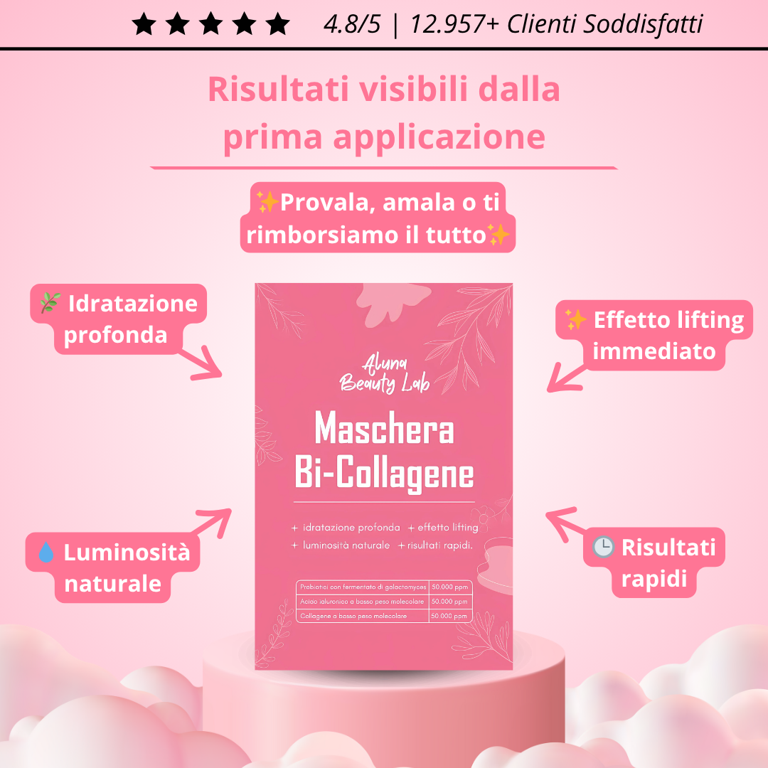 ✨Risultati visibili dalla prima applicazione: Maschera Bi-Collagene